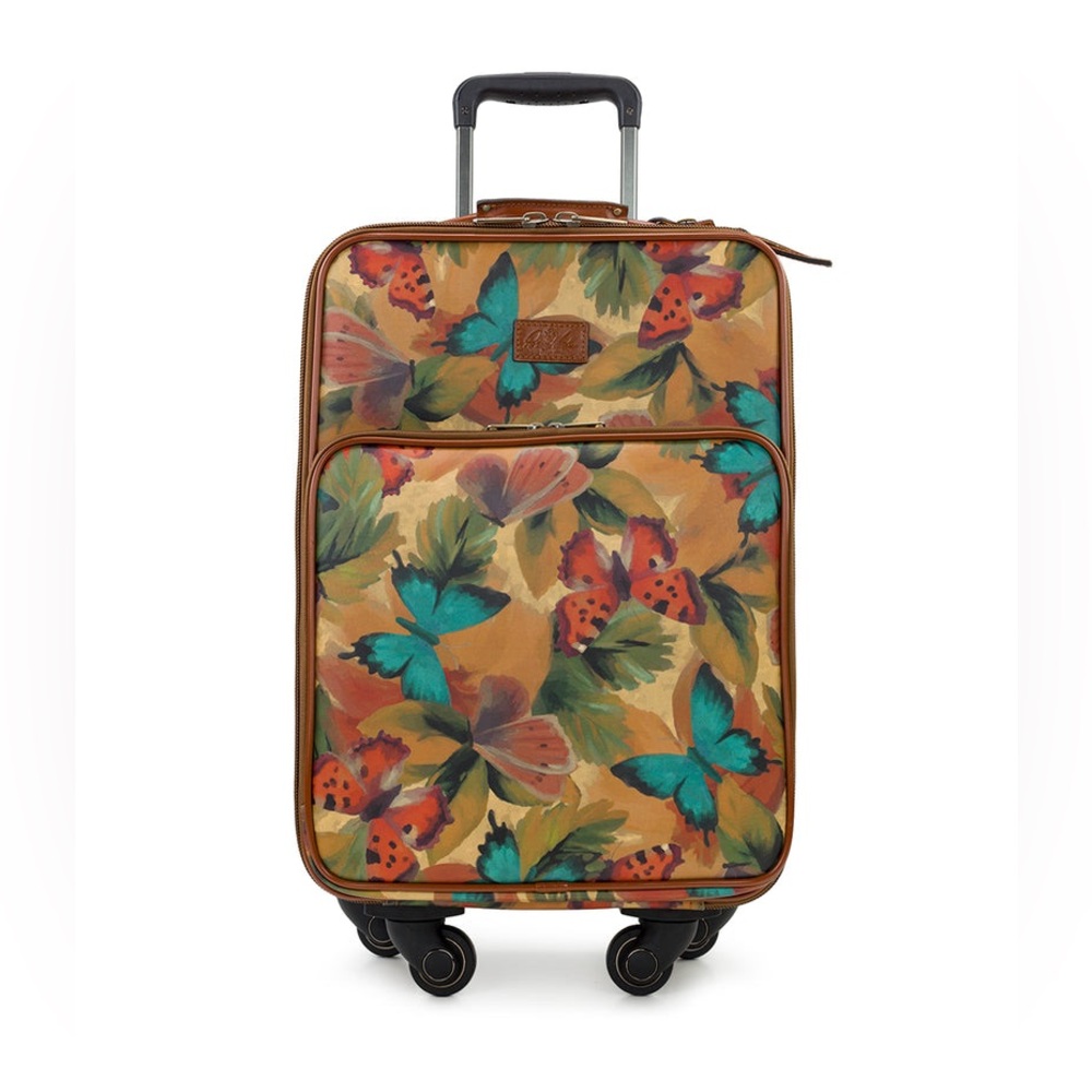 Patricia Nash Butterfly Trolley 22” Spinner Vettore Luggage. Used once